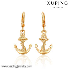 92433 Xuping gold plated fashion nuevo arete diseñado sin piedra
